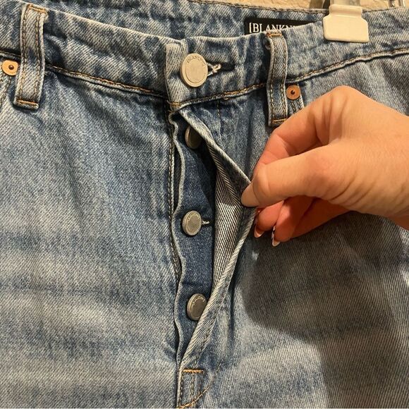 BLANK NYC “The Baxter” Distressed Rib Cage Straight Leg Jeans Size 29 “Over It” - Picture 7 of 16